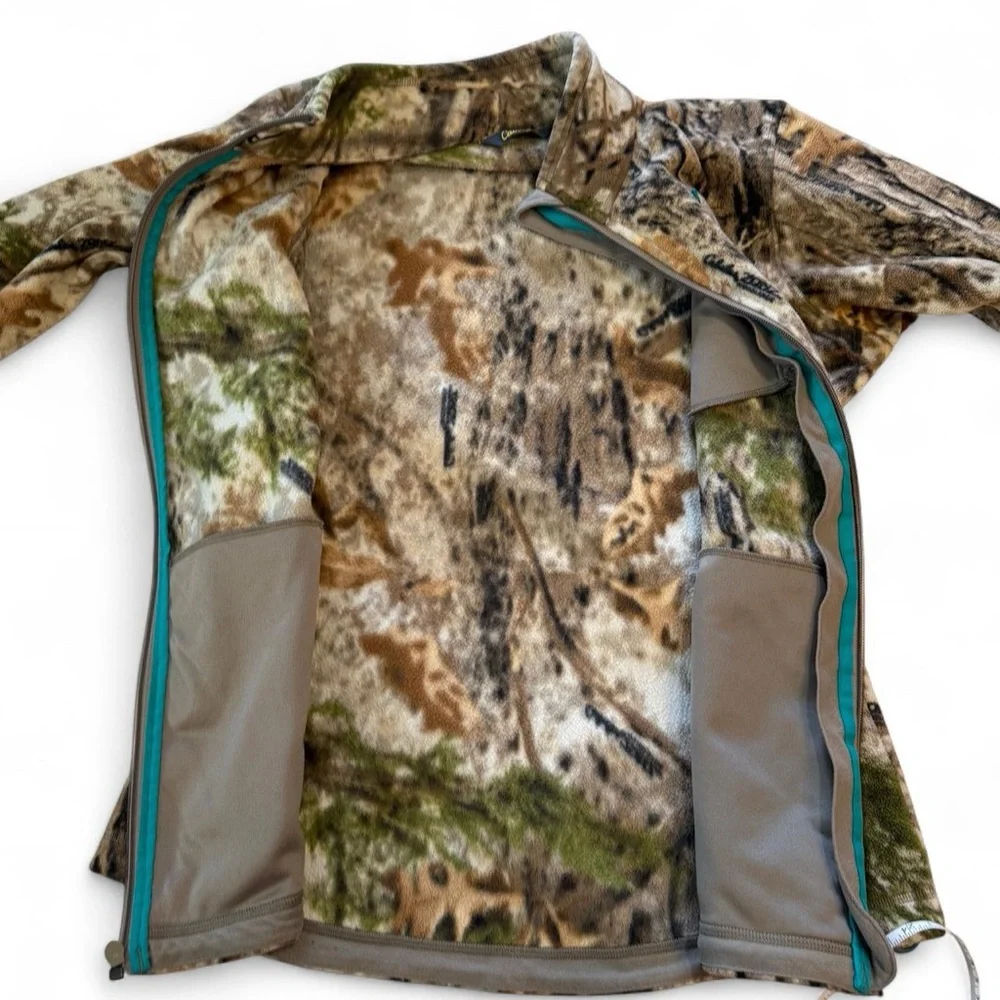 Cabela's Camouflage Fleece Zip Up Sweatshirt - Picture 6 of 8